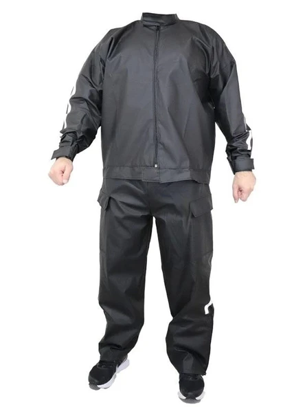 Yağmurluk Takım (Bahçıvan Tipi Askılı Pantolon Ve Mont) - Siyah - Resim 4