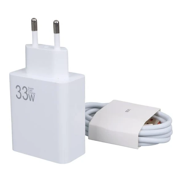 Weko WK-27876 M11 Beyaz 33 Watt Turbo Usb Şarj Başlık Adaptörü + Type-C Kablo - Resim 2