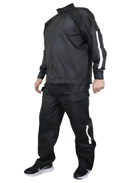 Yağmurluk Takım (Bahçıvan Tipi Askılı Pantolon Ve Mont) - Siyah ürün görseli