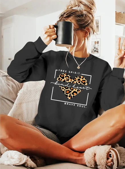 Kadın Uzun Kollu Bisiklet Yaka Desenli Viskon Iki Iplik Bluz ürün görseli