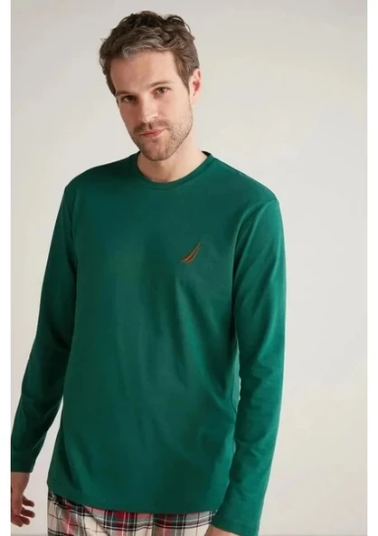 M630 Erkek Uzun Kollu Ekoseli Pijama Takımı - 2