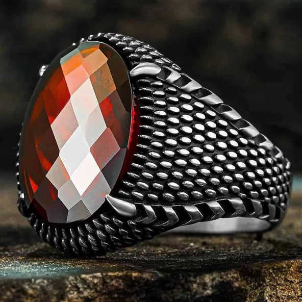 Zirkon Taşlı Pençe Tırnaklı Gümüş Yüzük ürün görseli 1