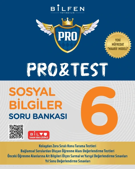 Bilfen Yayıncılık 6.Sınıf Pro&Test Sosyal Bilgiler Soru Bankası Yeni ürün görseli