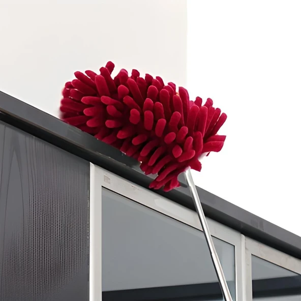 Teleskopik Mikrofiber Pratik Uzayabilen Toz Alma Fırçası Aparatı - Resim 5