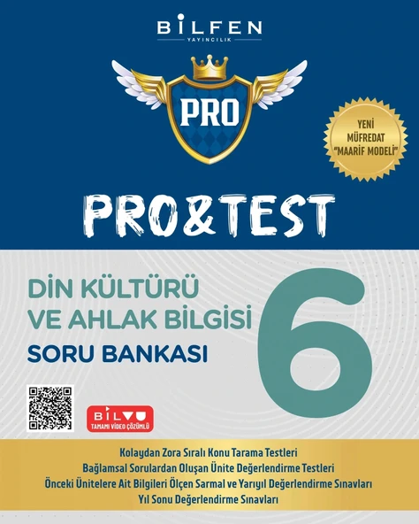 Bilfen Yayıncılık 6.Sınıf Pro&Test Din Kültürü Soru Bankası Yeni ürün görseli
