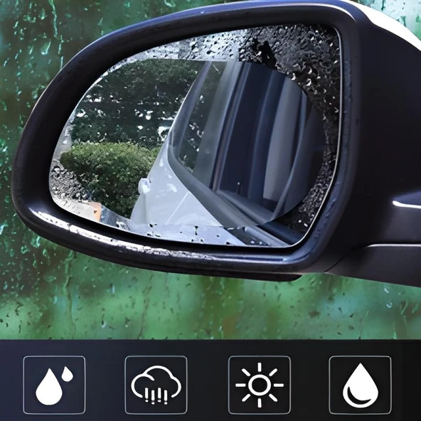 Araç Ayna Yağmur Kaydırıcı ve Cam Buğu Önleyici Film ürün görseli