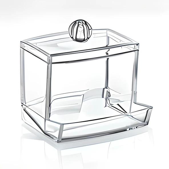 Şeffaf Kapaklı Kulak Temizleme Çubuğu Organizatörü Saklama Kutusu - Resim 3