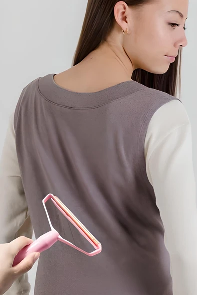 Çift Taraflı Elbise Kazak Plastik Kumaş Tüy Alma ve Tiftik Temizleyici Toplayıcı Taşınabilir - 5