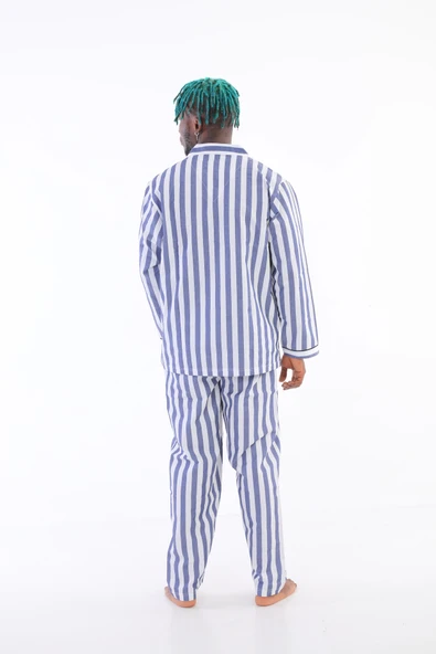 Kocabey 4007 Uzun Kol Çizgili Gaffur Erkek Pijama Takım - 6