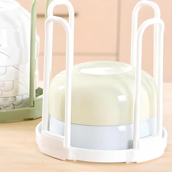 Tabak Bardak Kase Standı Bulaşık Kurutma Tutucu Mutfak Düzenleyici Organizatör - 4