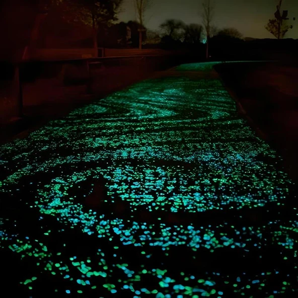 Gece Karanlıkta Işık Vererek Parlayan Dekoratif Çakıl Taşları - Resim 4