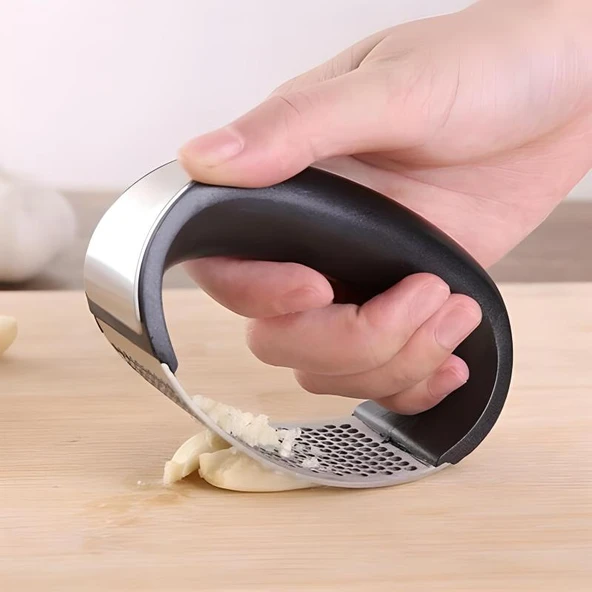 Sarımsak Ezici Paslanmaz Çelik Garlic Press - Resim 3