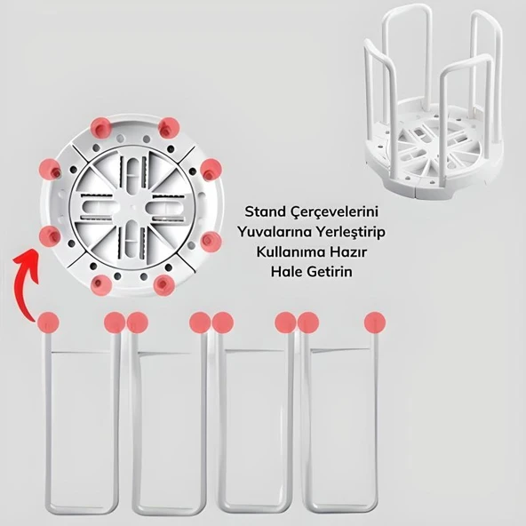 Tabak Bardak Kase Standı Bulaşık Kurutma Tutucu Mutfak Düzenleyici Organizatör - 5