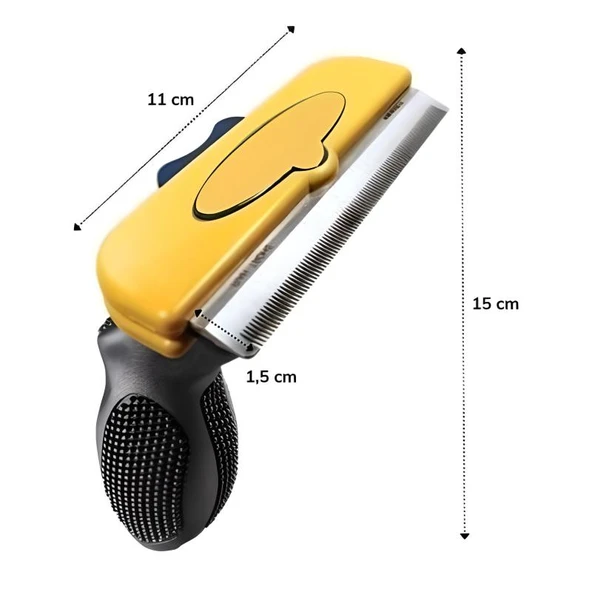 Kedi ve Köpekler İçin Kısa Tüylü Köpek Tarağı Tüy Toplayıcı Tarak Large - Resim 3