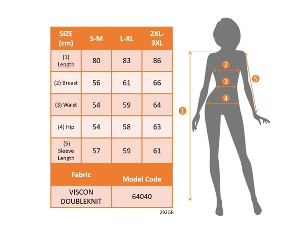 Kadın Uzun Kollu Bisiklet Yaka Kalp Desenli Viskon Iki Iplik Bluz - Resim 4