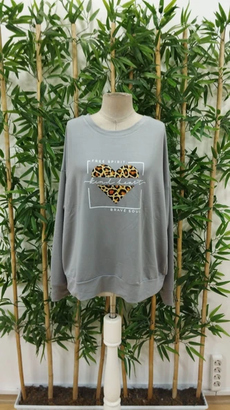 Kadın Uzun Kollu Bisiklet Yaka Desenli Viskon Iki Iplik Bluz - Resim 4