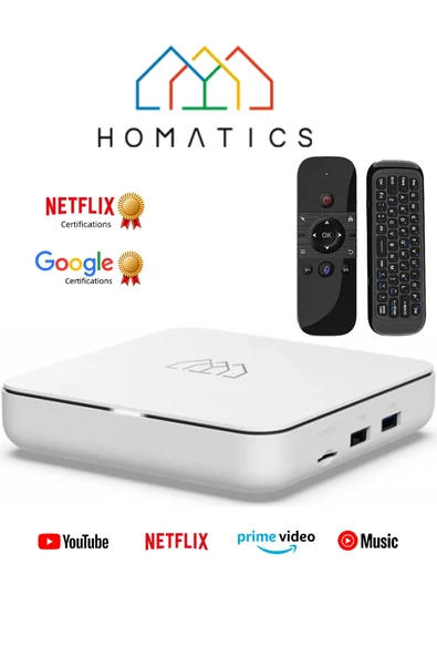 Homatics Box R 4k Lisanslı Media Player 2gb Ddr Ram 32gb Emmc Android Tv Box M8 Air Mouse Kumanda ürün görseli