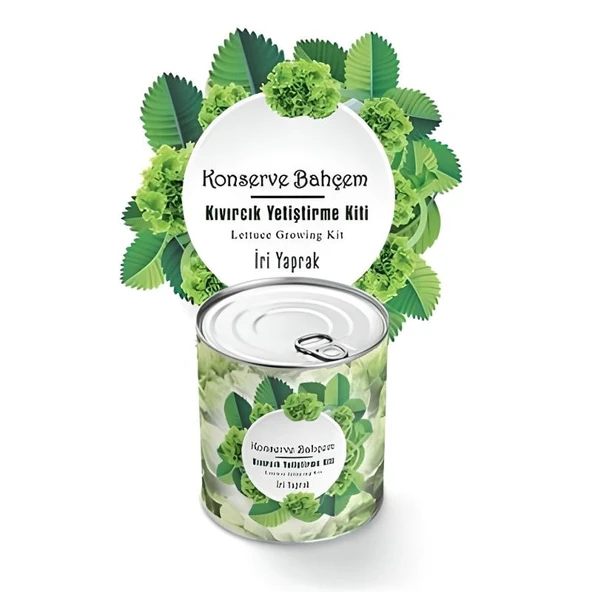 Konserve Bahçem Evde Konservede İri Yapraklı Kıvırcık Yetiştirme Kiti ürün görseli