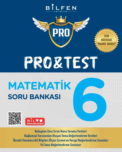 Bilfen Yayıncılık 6.Sınıf Pro&Test Matematik Soru Bankası Yeni ürün görseli 1