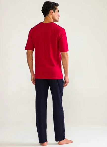 02000 Kısa Kol 3'lü Erkek Pijama Takımı - Resim 2