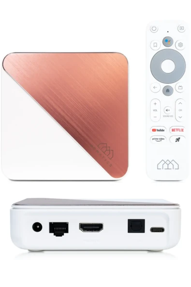 Homatics Box R 4k Plus Lisanslı Android Tv Box 4gb Ram - 32gb Rose Gold + M8 Air Mouse Kumanda - 2