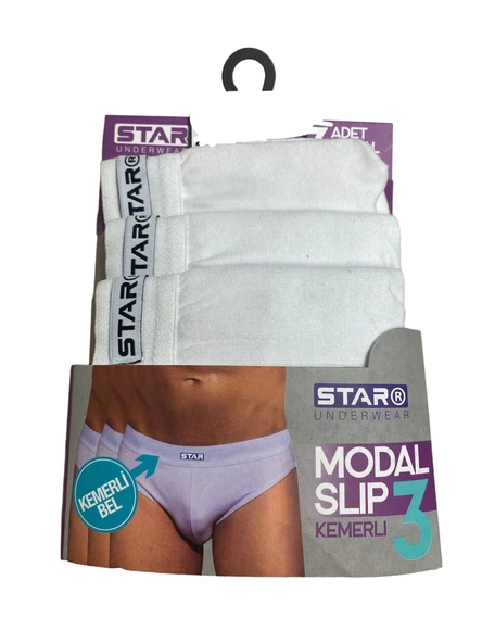 Star 109 Erkek 3'lü Modal Slip - 3