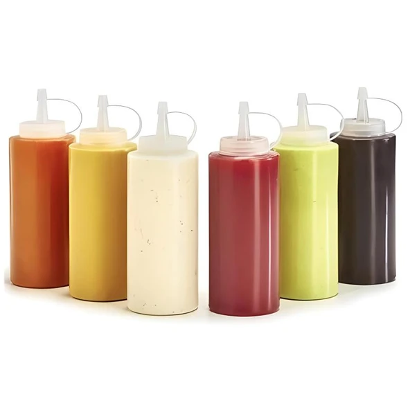 Şeffaf Kapaklı Sızdırmaz Yağlık Sosluk Şişesi Plastik Yağdanlık 400 ml AP-9028 ürün görseli 1