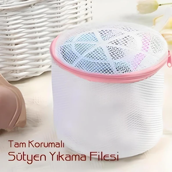 Sütyen Yıkama Filesi Tam Korumalı Hassas Çamaşır Yıkama Aparatı ürün görseli