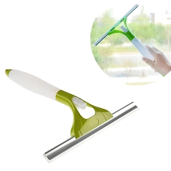 Pratik Spreyli Cam Sil Pencere Ayna Tezgah Duşakabin Temizleyici Püskürtmeli Silme Aparatı ürün görseli