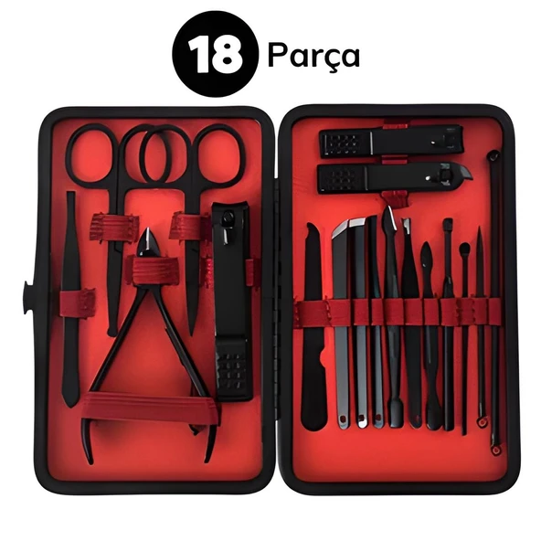 18 Parça Çanta Tipi Manikür Pedikür Tırnak Bakım Seti - 2