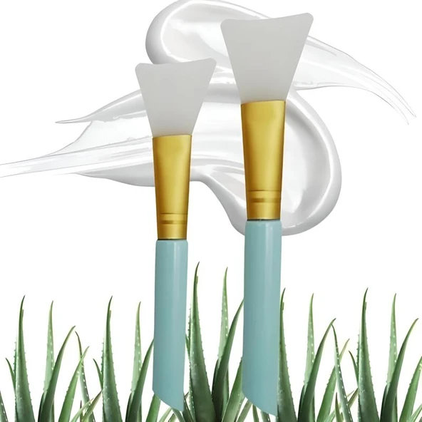 2li Silikon Temizlemesi Kolay Kullanılabilen Yüz Cilt Bakımı Maske Ve Krem Spatulası - Resim 2