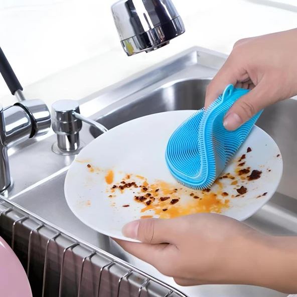 2′li Kir Tutmaz Tırtıklı Yüzey Bulaşık Yıkama Pedi ürün görseli 1