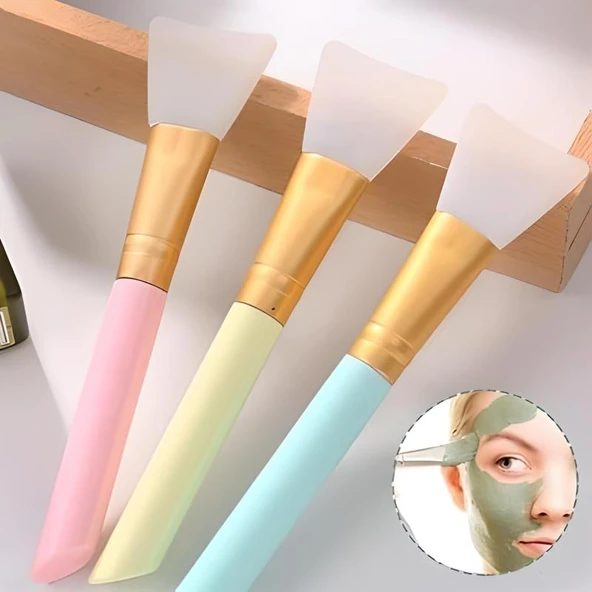 2li Silikon Temizlemesi Kolay Kullanılabilen Yüz Cilt Bakımı Maske Ve Krem Spatulası ürün görseli
