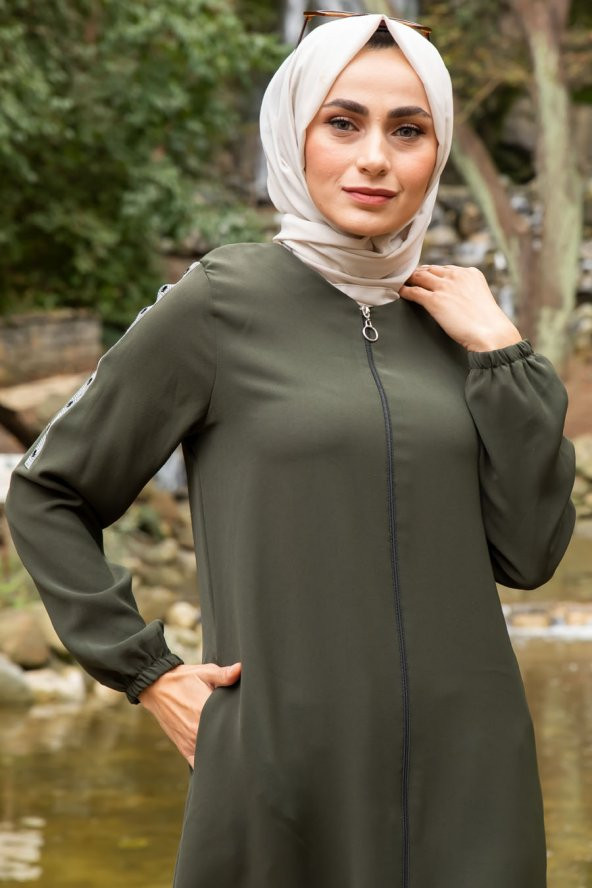 Fermuarlı  Kap - Haki - 2