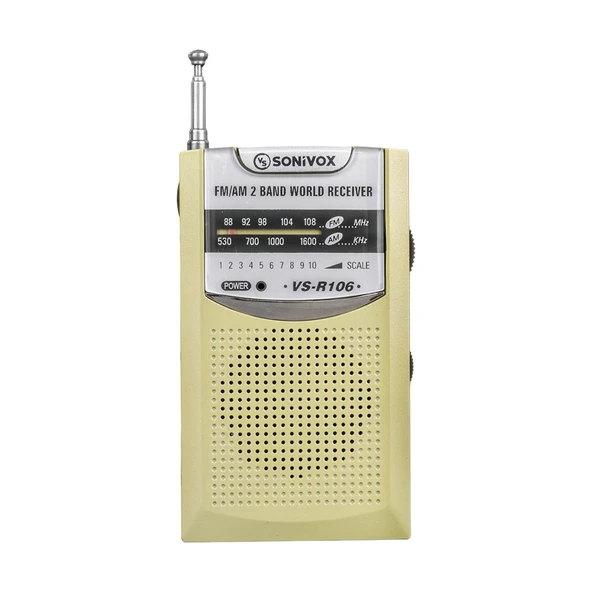 Sonivox VS-R106 Gold Renk Analog Fm Radyo ürün görseli 1