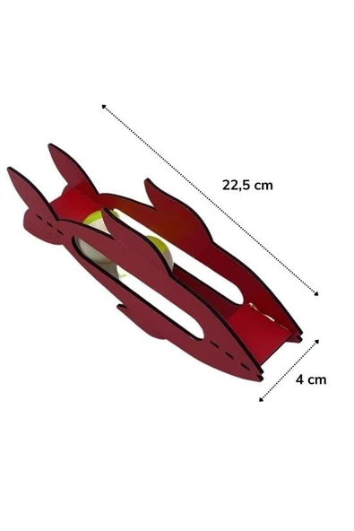 BUFFER®  Kediler İçin Ahşap 2 Toplu Eğimli  Sevimli Balık Şeklinde Eğitim Amaçlı Oyuncak - 6