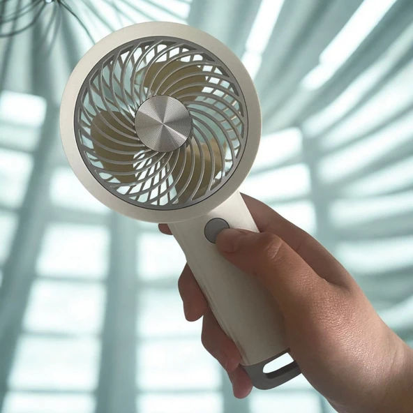 BUFFER®  USB ile Şarj Olabilen 3 Ayarlı Fan Modlu Çanta Tipi El Fanı - 5