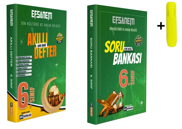 DDY 6.Sınıf Din Kültürü ve Ahlak Bilgisi Efsane Yeni Nesil Akıllı Defter Ve Soru Bankası ürün görseli 1