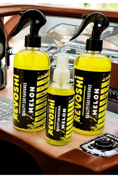 REVOSHİ 500ml Kavun + 500ml Kavun 150 ml Kavun Sprey Araç Koku SETİ