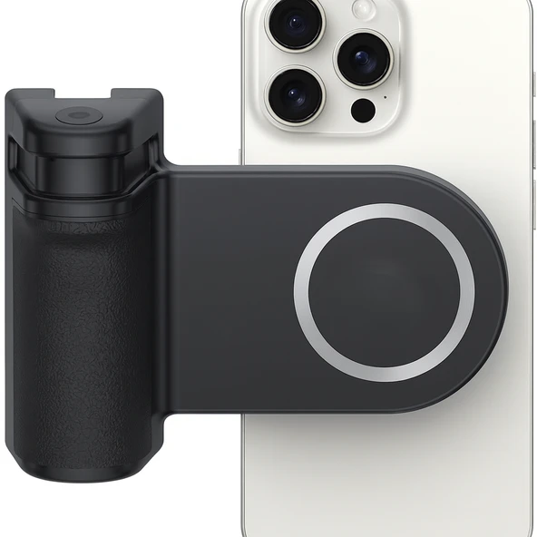 SS18 MagSafe ile Uyumlu Bluetooth Telefon Deklanşör Grip Yayıncı Fotoğrafçılar  Gezginler İçin - 6