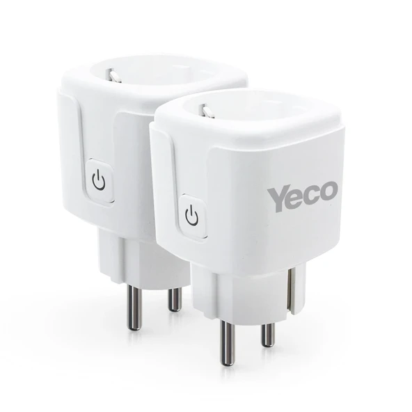 Yeco SP-16 Akıllı Priz, Wi-Fi Uyumlu, Telefonla Kontrol, 16A Akım Koruma, Enerji İzleme, 2 Adet - 8