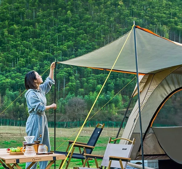 EFSANE KAMP - Medium Kamp Çadırı 1 Oda + 1 Salon - 10 Kişilik - Bej