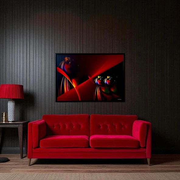 Dekoratif Soyut Tablo 70 x 100 cm CAN006 - Ev - Otel - Ofis - Hastahane - Kafe - Restoran Dekorasyonu