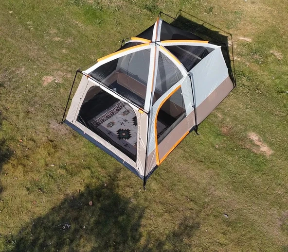 EFSANE KAMP - Medium Kamp Çadırı 1 Oda + 1 Salon - 10 Kişilik - Bej - 3