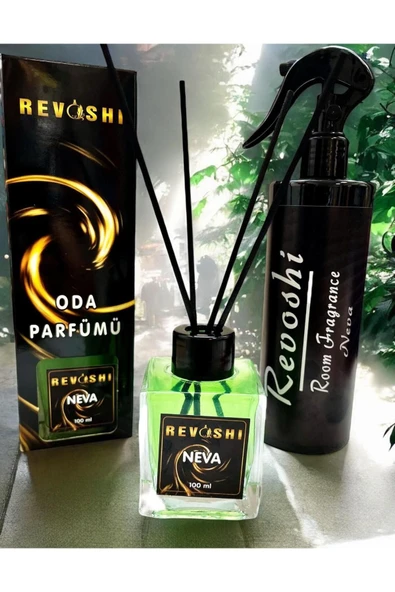 REVOSHİ NEVA Oda Kokusu Seti 100 ml Çubuklu Oda Kokusu + 400 ml Oda Spreyi