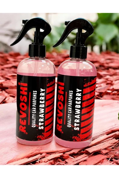 REVOSHİ 2 ADET 500 ml Çilek Sprey Araç Koku SETİ
