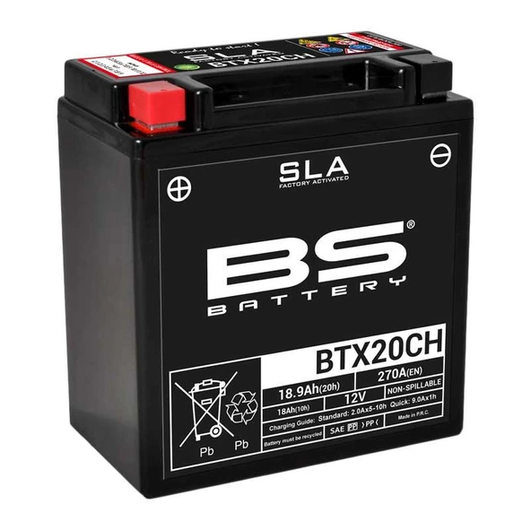 BS BATTERY BTX20CH (SLA) Motosiklet Aküsü SLA Tipi - 1