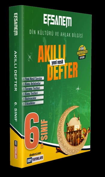 DDY Yayınları 6.Sınıf Din Kültürü ve Ahlak Bilgisi Efsane Yeni Nesil Akıllı Defter ürün görseli 1