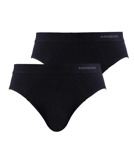 Blackspade 9625 2'Li Paket Siyah Pamuklu Erkek Slip - Resim 4