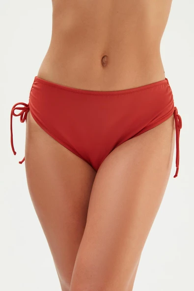 Eros 2513 Kiremit Yanı Büzgülü İpli Bikini Altı ürün görseli 1